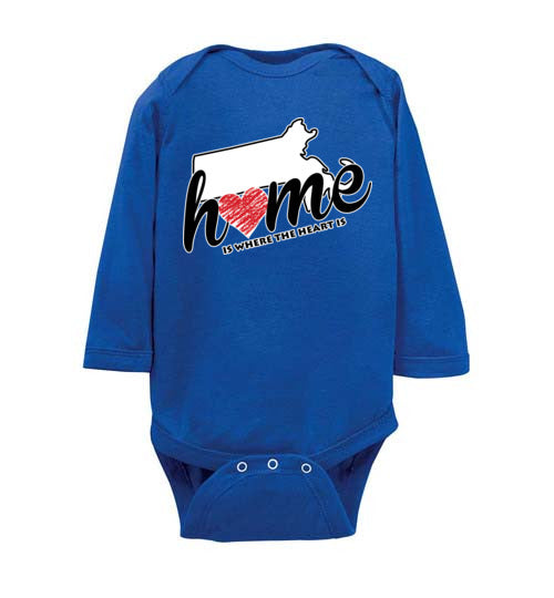 Massachusetts Home. Infant. LS Onesie
