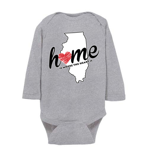 Illinois Home. Infant. LS Onesie