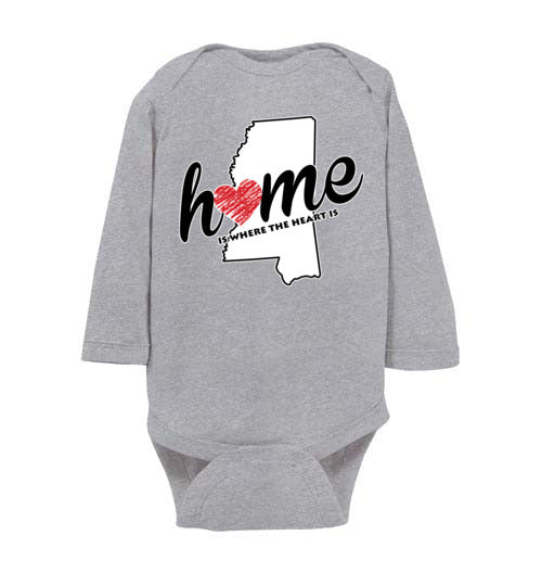 Mississippi Home. Infant. LS Onesie