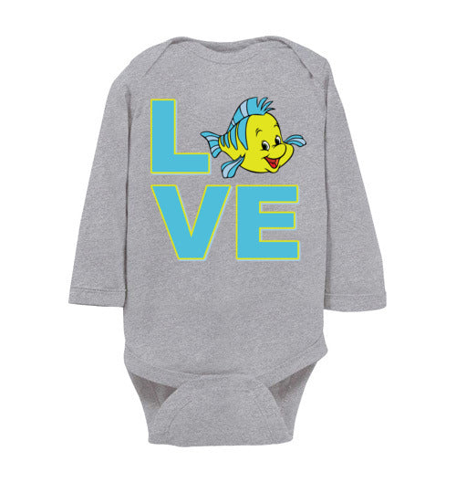 Love Flounder. Infant. LS Onesie