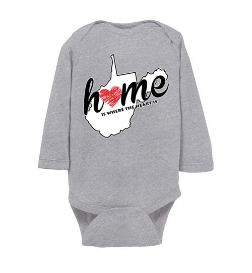 West Virginia Home. Infant. LS Onesie