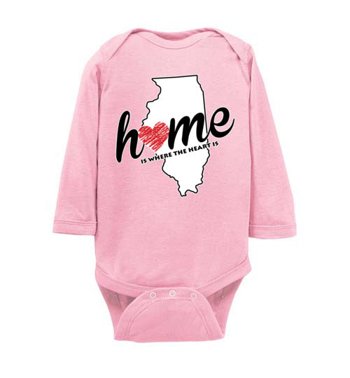 Illinois Home. Infant. LS Onesie