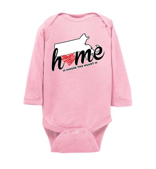 Massachusetts Home. Infant. LS Onesie