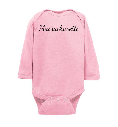 Massachusetts. Infant. LS Onesie
