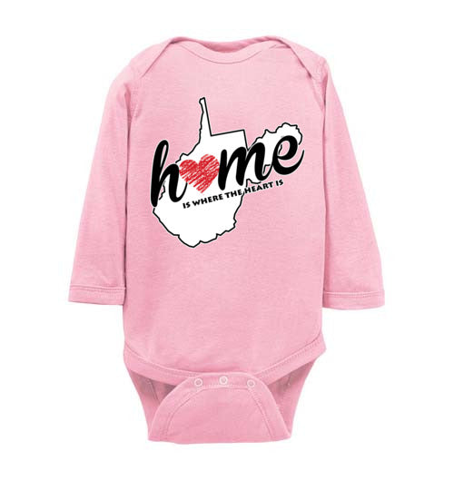 West Virginia Home. Infant. LS Onesie
