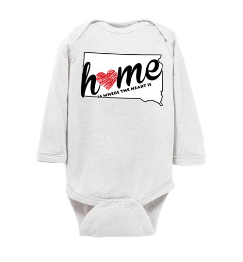 South Dakota Home. Infant. LS Onesie