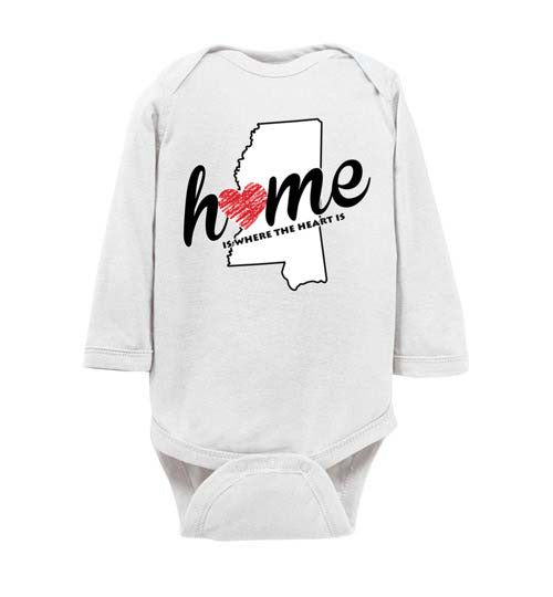 Mississippi Home. Infant. LS Onesie