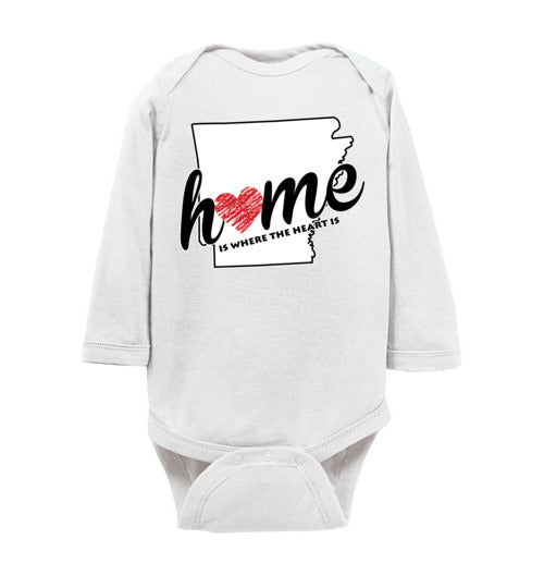 Arkansas Home. Infant. LS Onesie