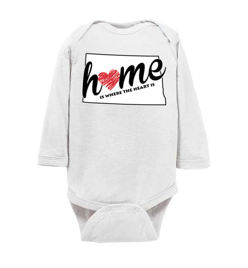 North Dakota Home. Infant. LS Onesie