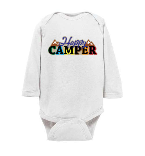 Happy Camper. Infant. LS Onesie