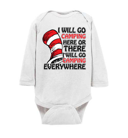 I will go camping. Infant. LS Onesie