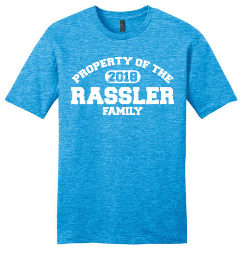 Property of Rassler. Adult. District Young Mens Very Important Tee