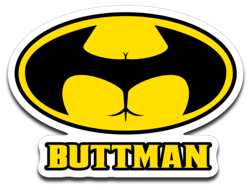 Buttman. Adult. Decal