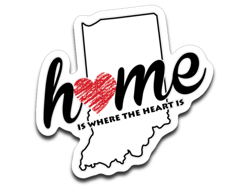 Indiana Home. Decal