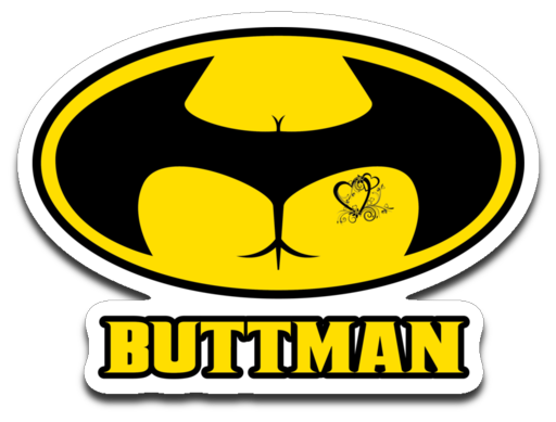 Buttman Heart. Decal