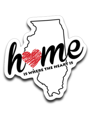 Illinois Home. Decal