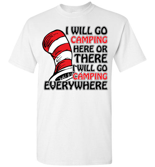 I will go camping. Adult. SS Tshirt