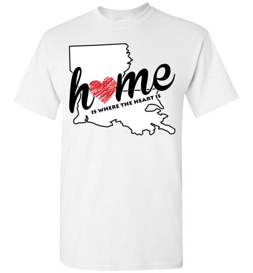 Louisiana Home. Adult. SS Tshirts