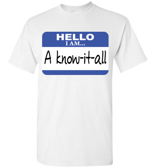 A know it all. Youth. SS Tshirt